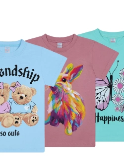 Футболка для садика и школы.девочка.набор 3 шт