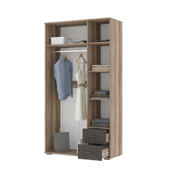 НЕЛЬСОН-1 Шкаф 3-х дверный Дуб каньон/Железный камень