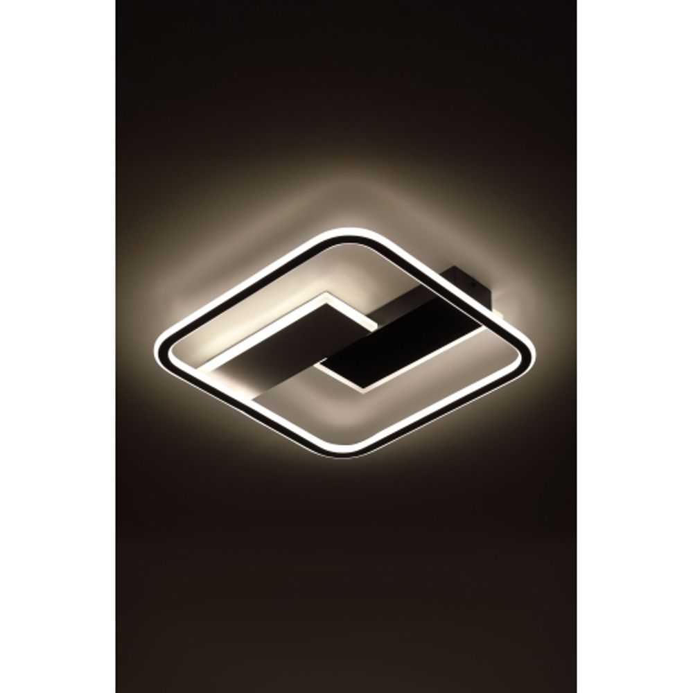 Светильник потолочный светодиодный ЭРА Модерн Henri CLL-1-104W 3K-6,5K RC BK с ДУ черный | Светильники SPB-6 с ДУ