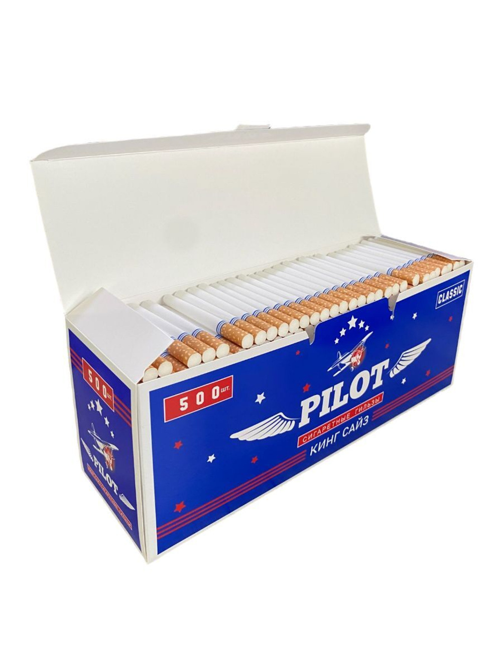 Гильзы для сигарет "PILOT" KS Classic 8/15мм 500шт