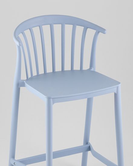 Стул полубарный Campo пластик голубой