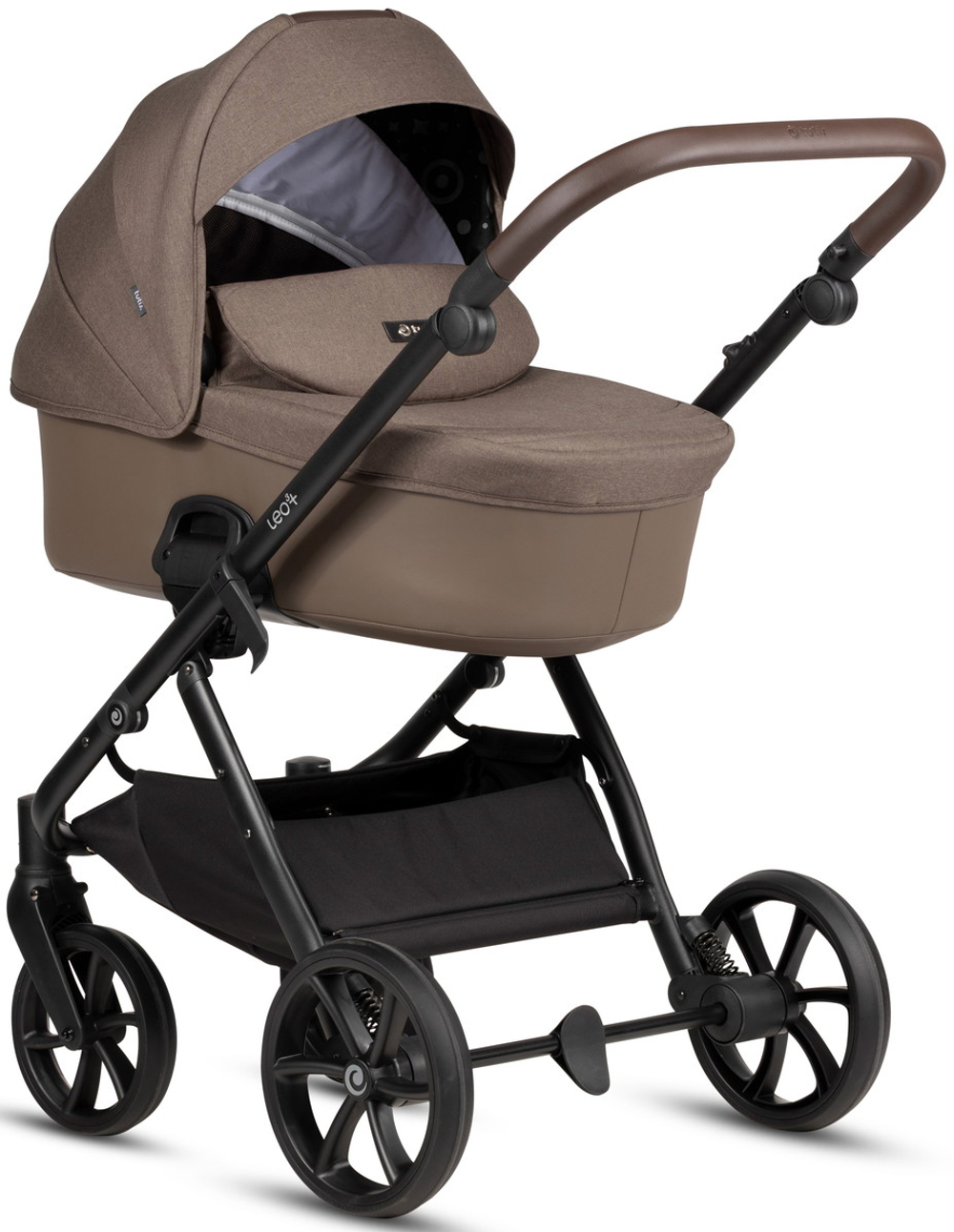 Детская коляска Tutis Leo 3 Plus 3 в 1 с автокреслом Elo Lux EduSky Black 1582203 Brown