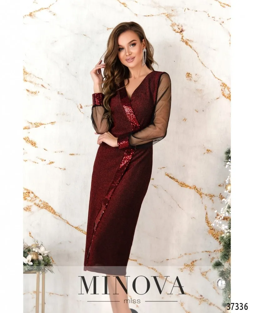 Платье 2155-красный Minova