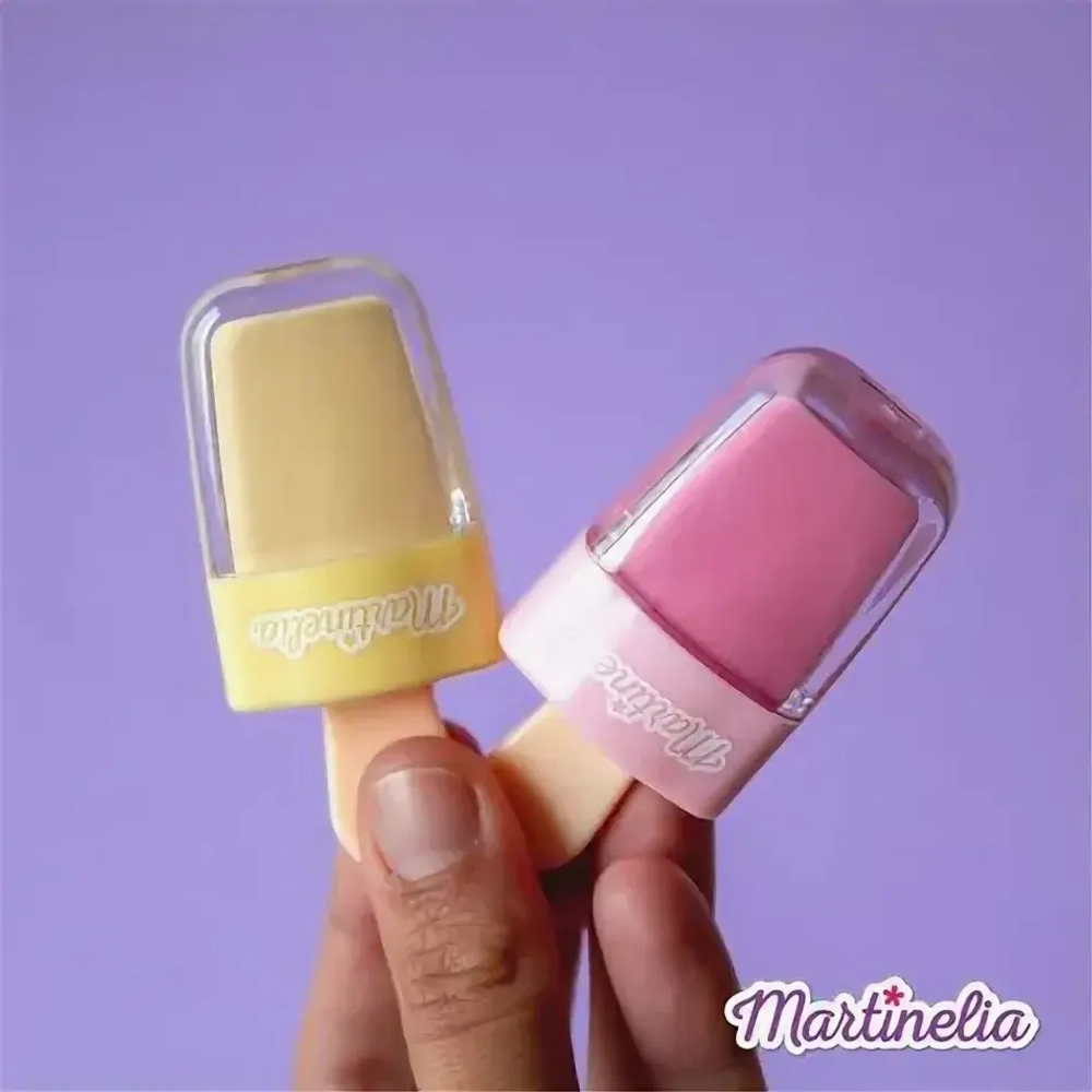 Клубничный бальзам для губ Martinelia Ice Cream "Эскимо"