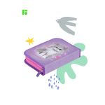 Пенал 1 отделение 200х140х40 Berlingo Royal kitty, 2 откидные планки, ткань