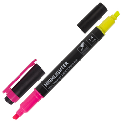 Набор текстовыделителей двусторонних BRAUBERG DUAL TIP 4 шт., АССОРТИ, линия 1-4 мм, 150845