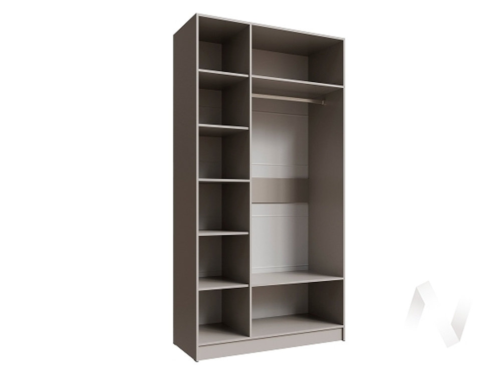 Шкаф Мадрид 1;2 с зеркалом (кашемир)