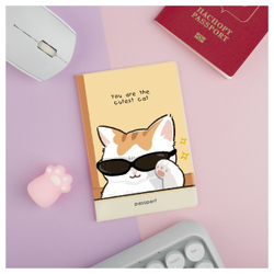 Обложка для паспорта "Cutest Cat", ПВХ, 2 кармана, MESHU