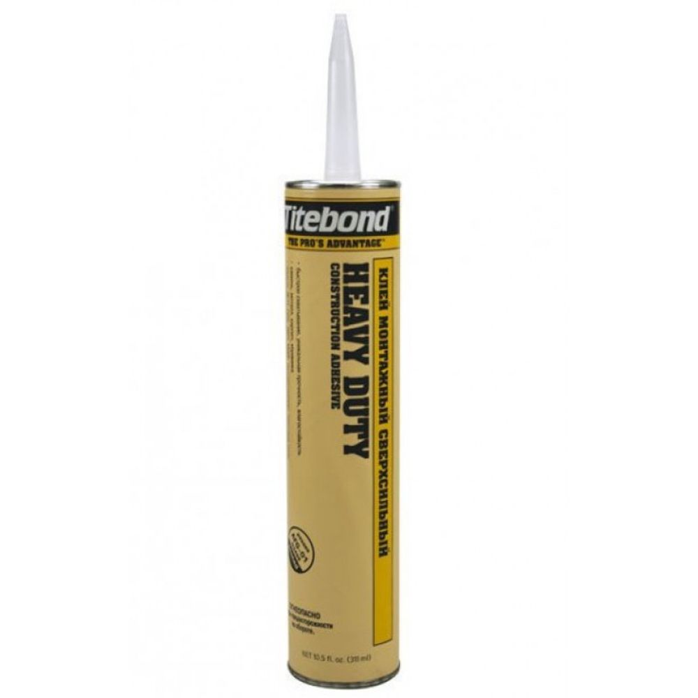 Монтажный клей titebond heavy. Titebond Heavy Duty желтый картридж 5261. Клей монтажный Titebond Heavy Duty. Монтажный клей Titebond Heavy Duty 5261 (296 мл). Сверхсильный монтажный клей Titebond Heavy Duty.