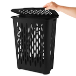 Корзина для белья 37л с откидной крышкой "Keeplex Black", 42,2*29*51,5см