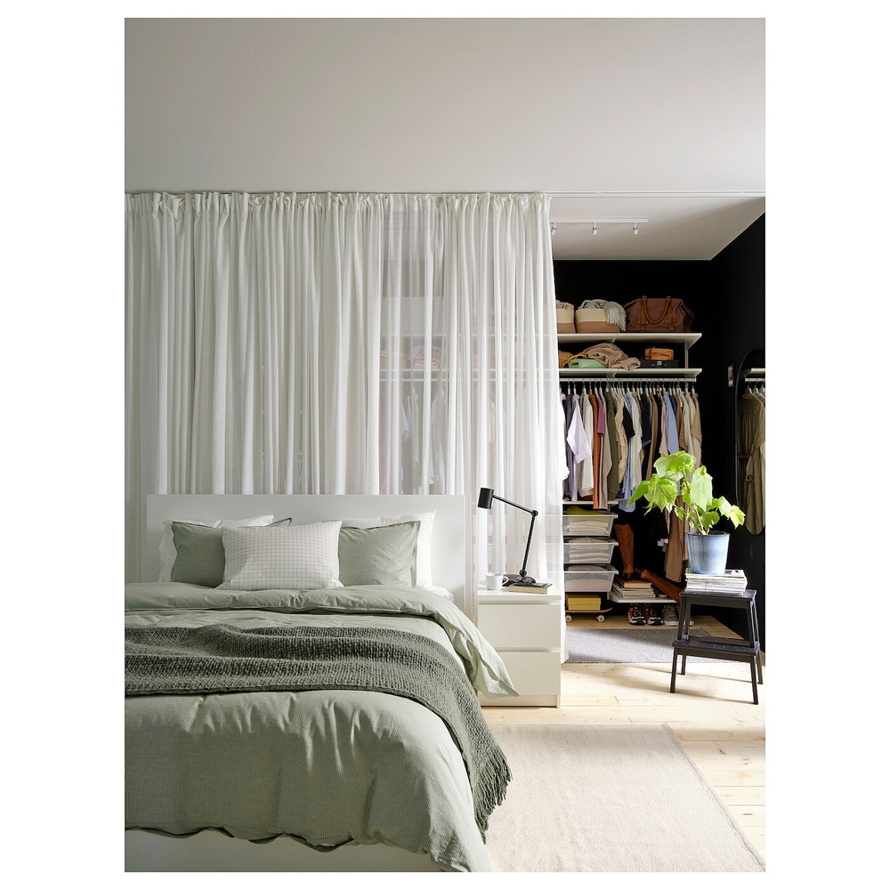 IKEA ÄNGSFRYLE  (ИКЕА ÄНГСФРЙЛЕ)  -  Штора, 1 шт, на ленте/белая, 300x300 см