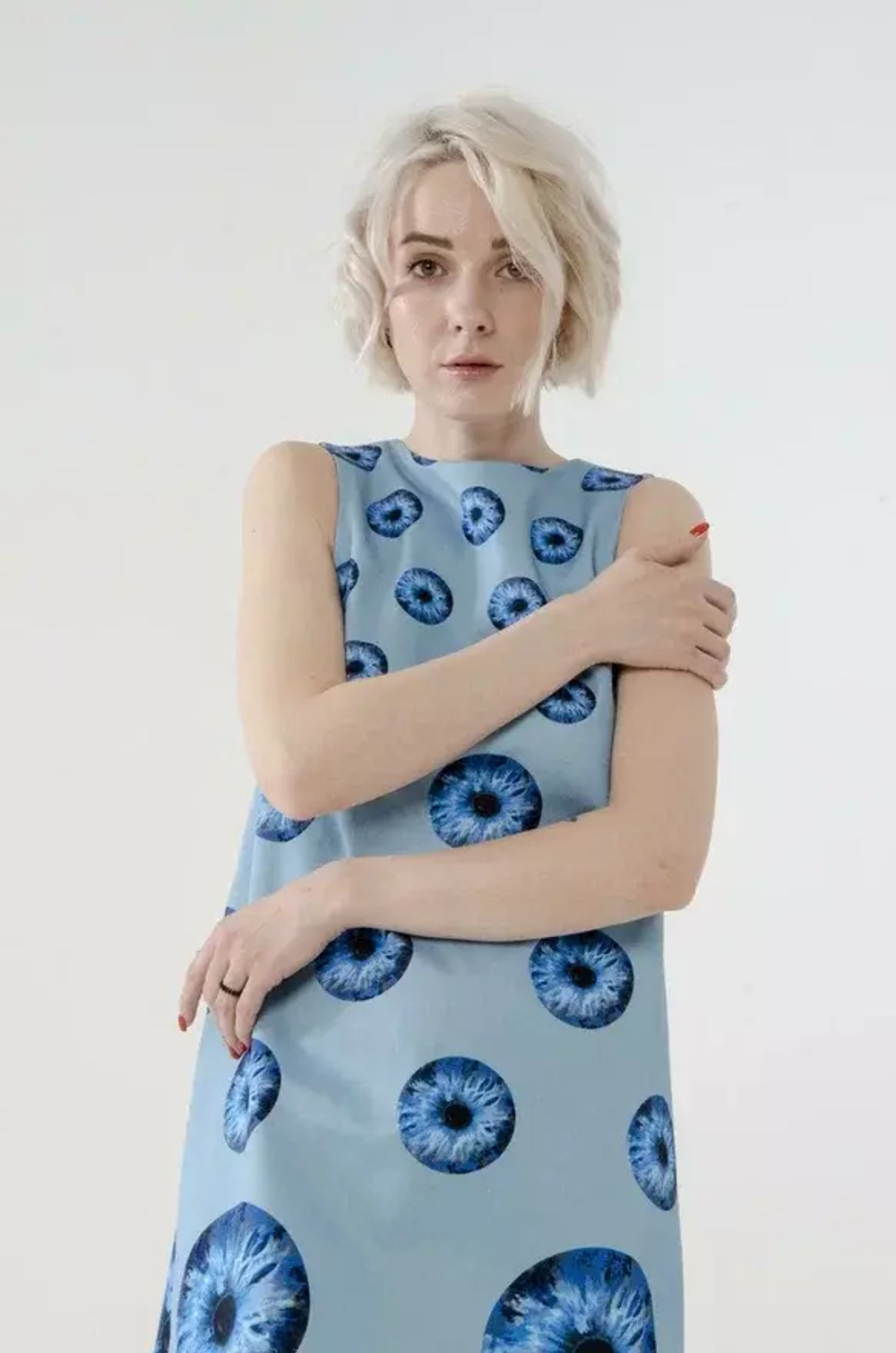 Платье из хлопка с принтом PEOPLE