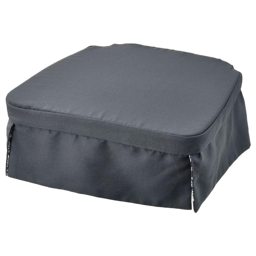 IKEA DVÄRGDUNÖRT  (ИКЕА ДВÄРГДУНÖРТ)  -  Подушка для стула, серо-белая, 42/35x42x4 см