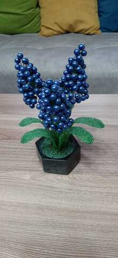 Мускари из бисера 19см