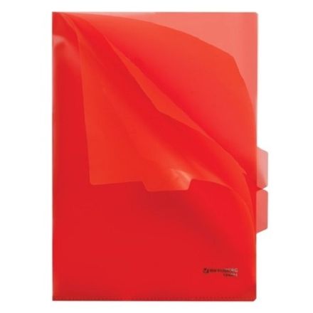 Папка-уголок на 3 отделения Brauberg, 150мкм, красная
