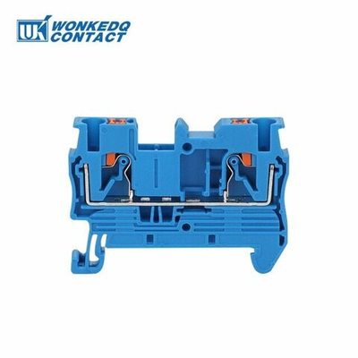 Клемма 2-проводная проходная 0.25-2,5мм2 на DIN рейку JPT 2.5 BLUE Push-in синяя 800V/31A  3209523WE