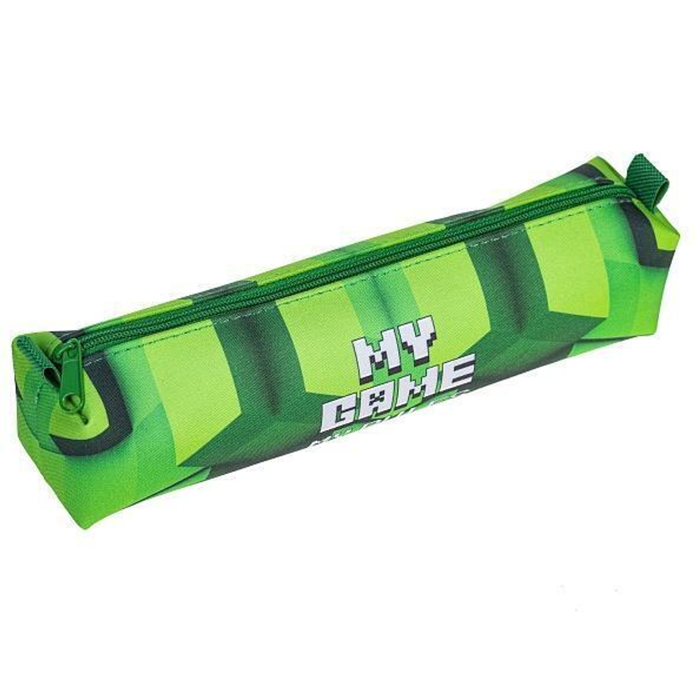 Пенал 210х45х45мм на молнии мягкий "Pixels" (Хатбер)