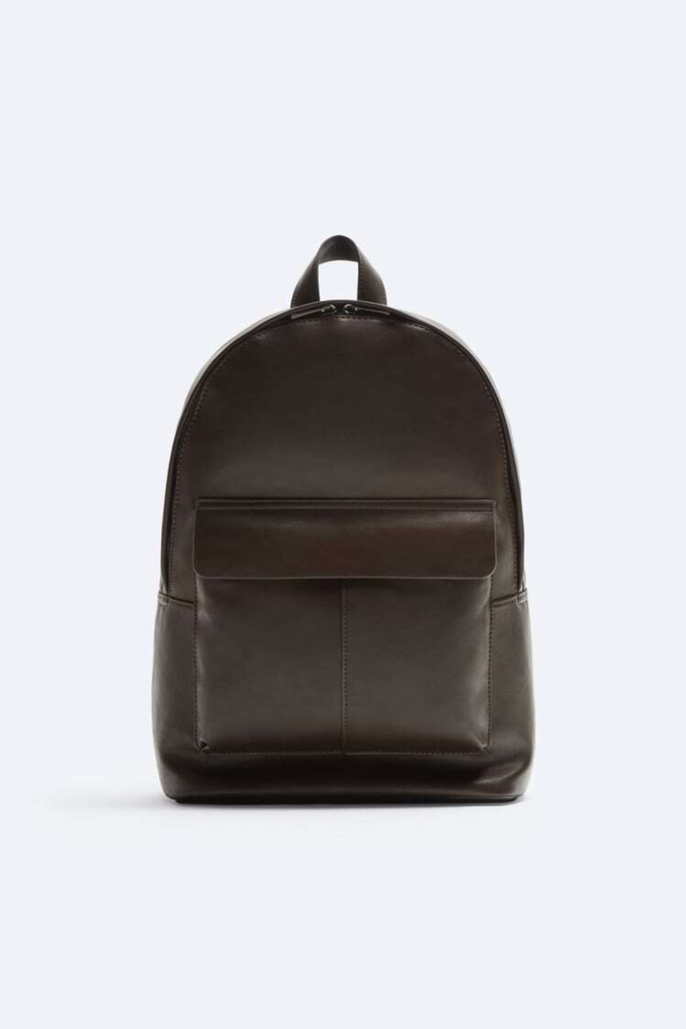 ZARA РЮКЗАК С КЛАПАНОМ И КАРМАНОМ, КОРИЧНЕВЫЙ