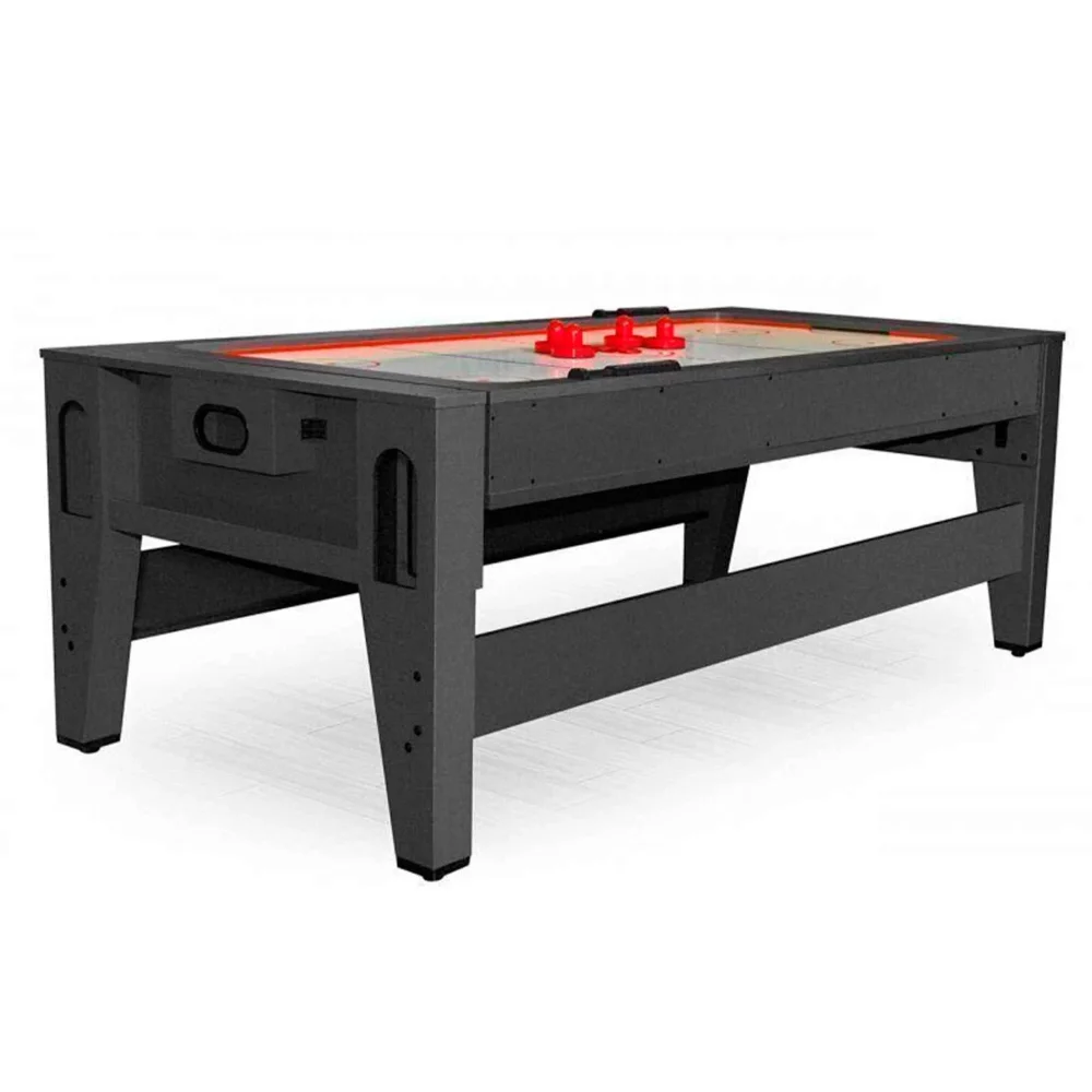 Cтол-трансформер «Twister» 3 в 1 (бильярд, аэрохоккей, настольный теннис, 217 х 107,5 х 81 см) (черный)