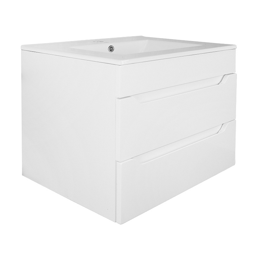 Комплект Тумба Loranto Аврора 60 610х470х515 подвесная, с раковиной Leone 60, белый (CS00089909)