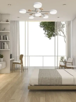 Люстра потолочная светодиодная на кухню,72 Вт,рис. реакционер,регулируемая цветовая температура