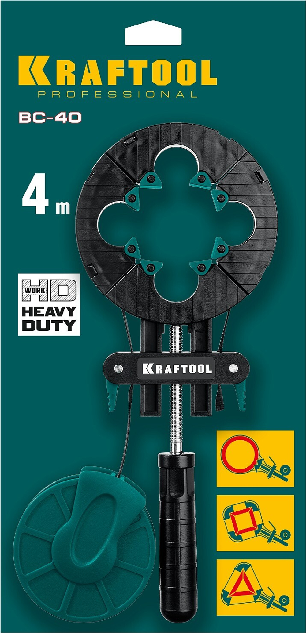 KRAFTOOL BC-40, 4 м, ременная струбцина (32207-1)