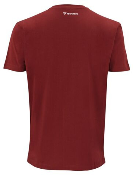 Теннисная футболка Tecnifibre Club Cotton Tee - cardinal