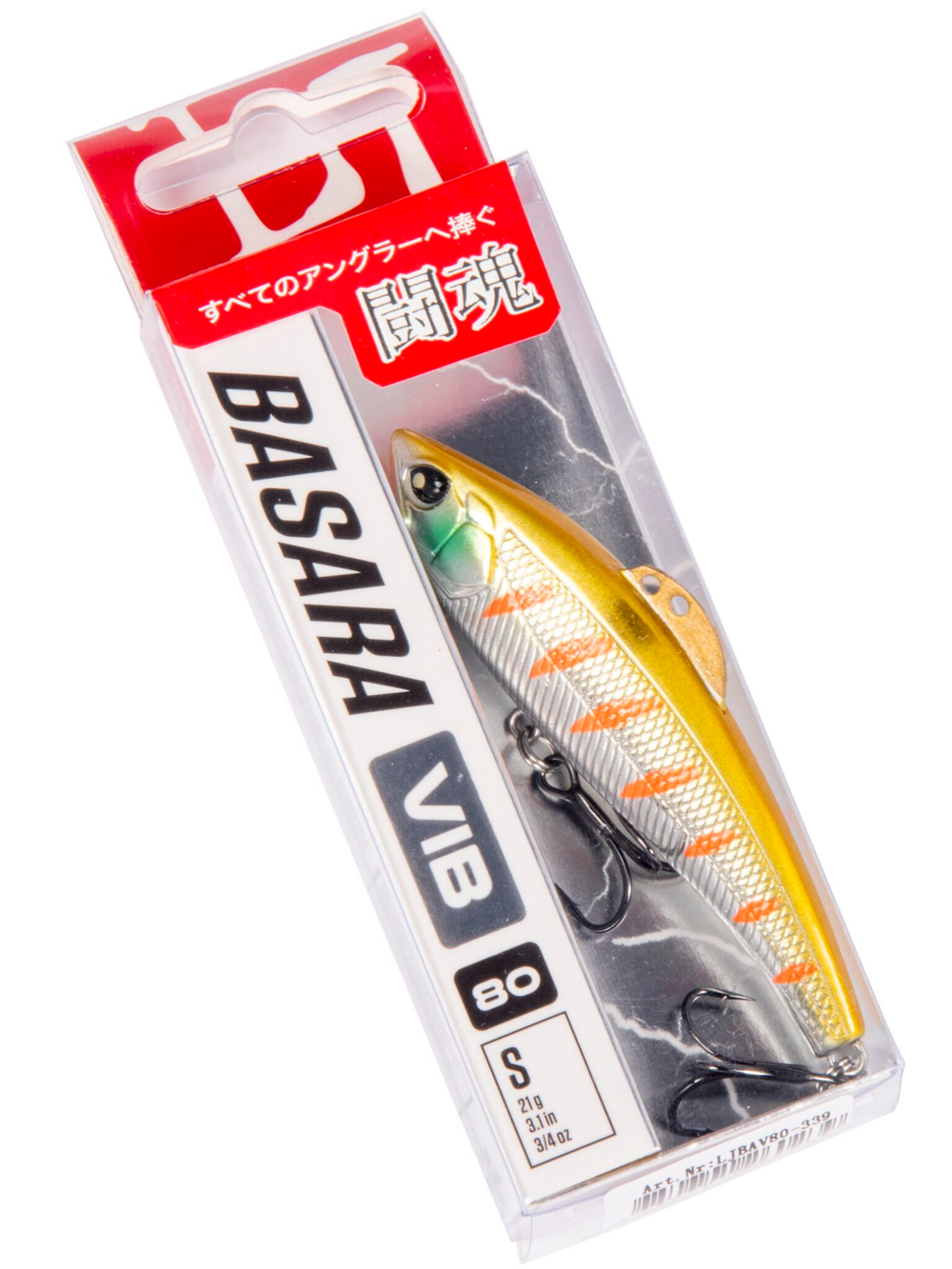 Воблер вертикальный Lucky John BASARA VIB S 80, цвет 339