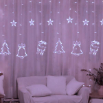 Гирлянда бахрома "Волшебство" ш2,5 м* в0,6/0,9м,126 ламп LED, 8реж, IP-20, цв.белый (Серпантин)