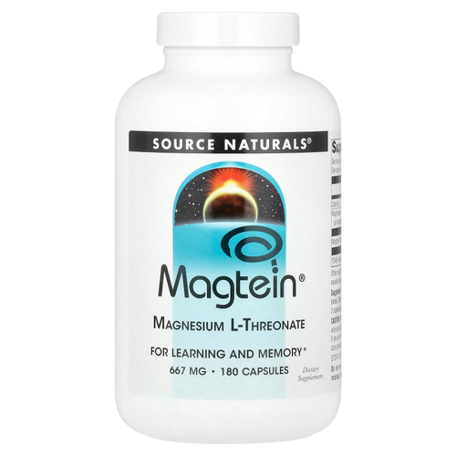 Source Naturals, Magtein®, L-треонат магния, 180 капсул