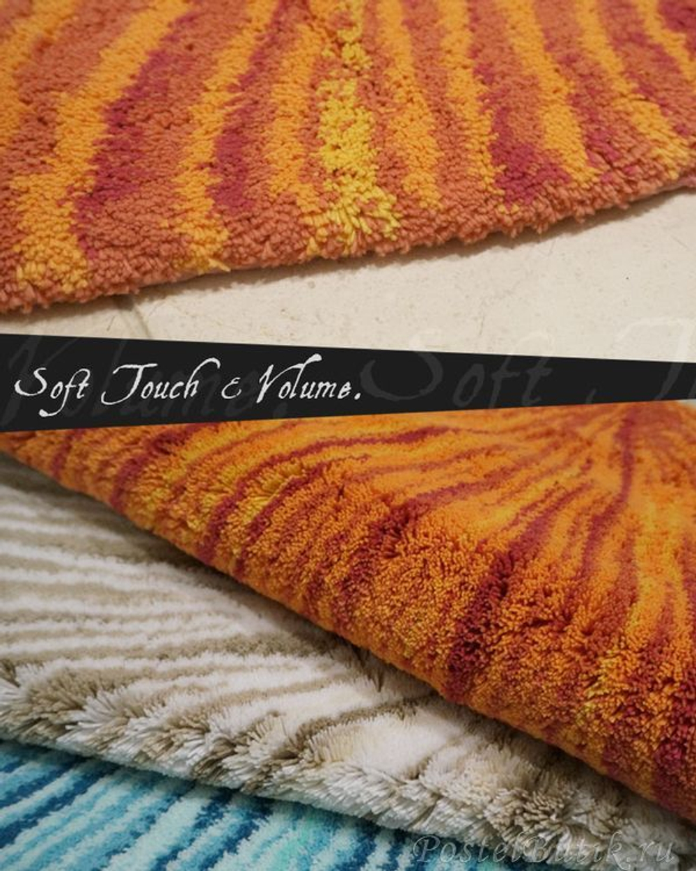 Коврик для ванной 80x95 Abyss & Habidecor Krizia 370 голубой Португалия