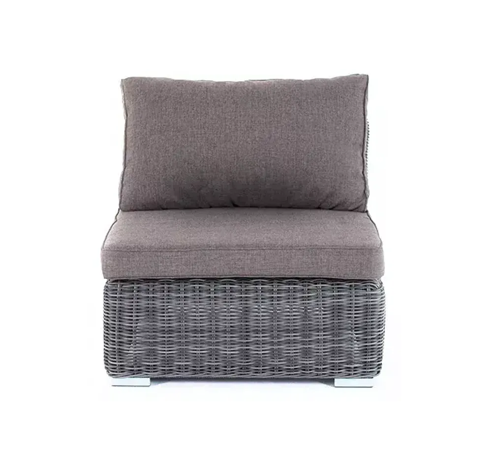 "Лунго" модуль диванный прямой с подушками, цвет графит