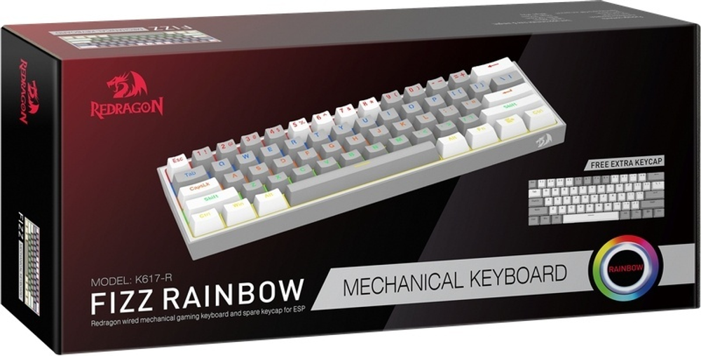 Клавиатура Redragon Fizz K617-R белый