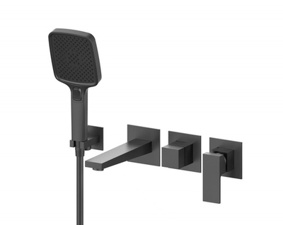 393536-C Встроенный смес для ванны  (ЧЕРНЫЙ) ViEiR  (8/1шт)