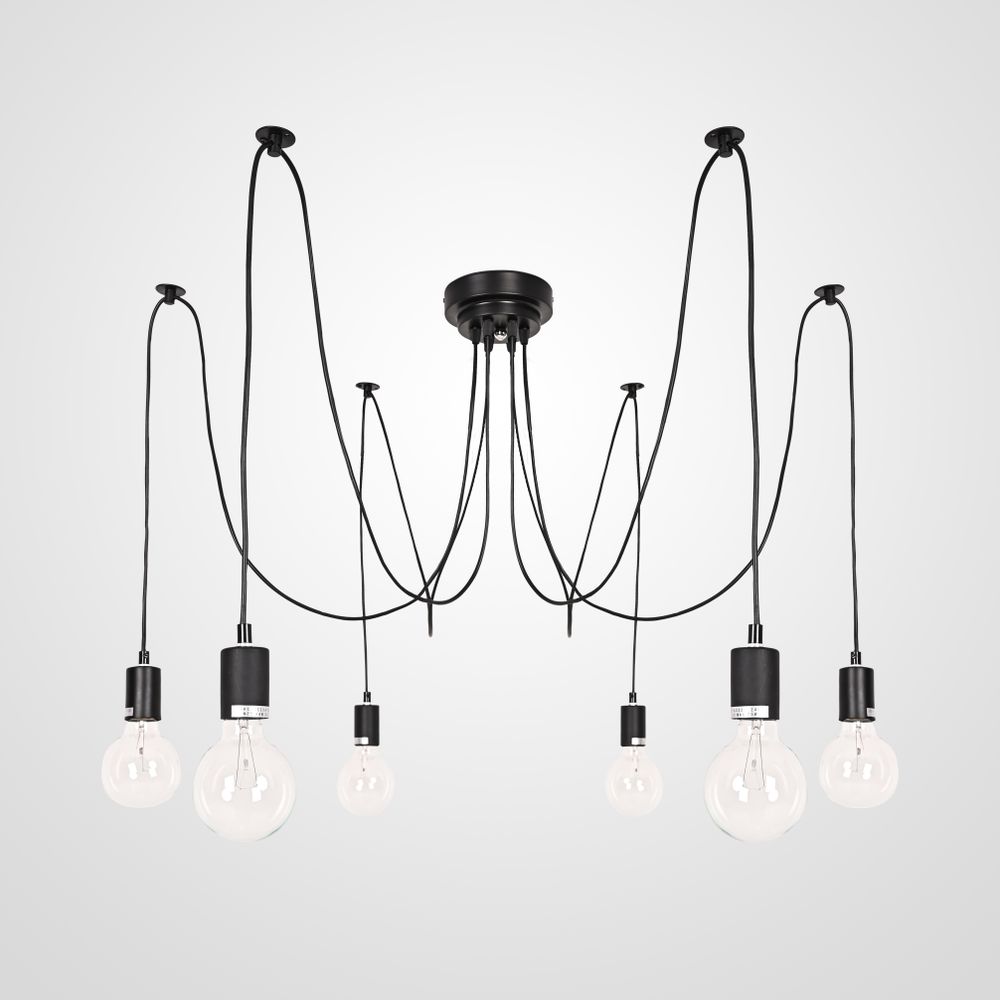Люстра Spider Black L6 Imperiumloft By Imperiumloft