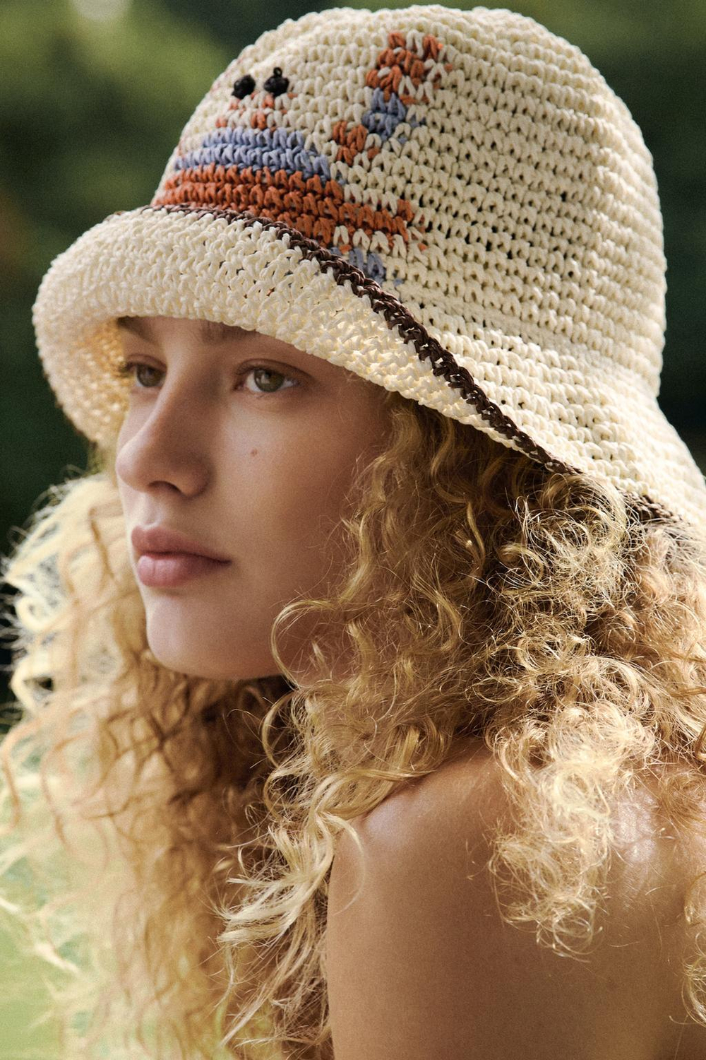 ZARA ПАНАМА «КРАБ», СИНИЙ/БЕЛЫЙ