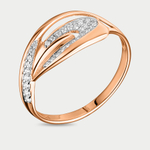 Кольцо для женщин с фианитами из розового золота 585 пробы (арт. 70222100)