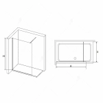 Душевое ограждение RGW Walk In WA-010W 100 стекло прозрачное/профиль белый