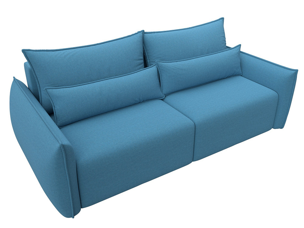 Диван прямой Лига-051 НПБ РОГОЖКА Амур 10 голубой