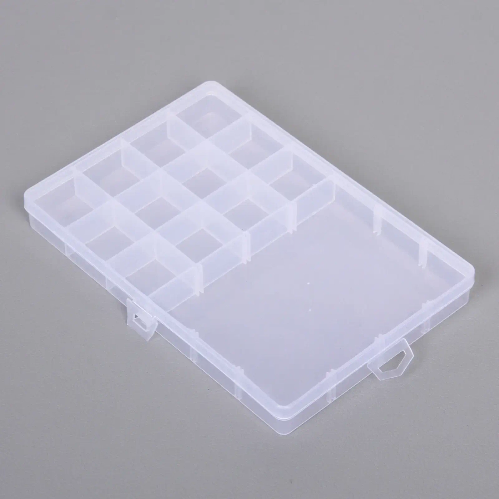 Органайзер для хранения мелочей, 12 ячеек «ИДЕЯДОМА», прозрачный, 19,5*13*2см (наклейка Селфи)