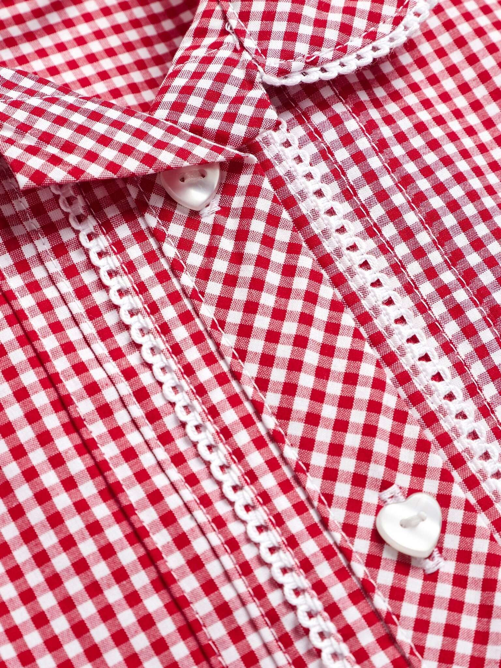 Платье школьное для девочки Next 877-215, Красный, Белый