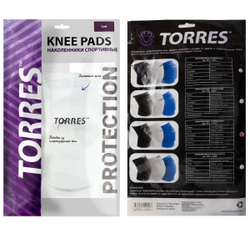 СЦ*Наколенники спортивные TORRES Soft, PRL112222S-01, р.S, нейлон, ЭВА, белый