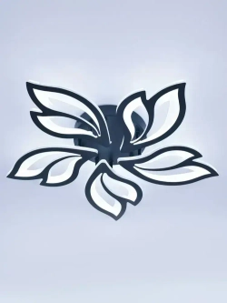 Люстра потолочная светодиодная с пультом ДУ Rivoli черная LED 120 Вт 3000 - 6000 К, светильник на кухню, в детскую, в спальню