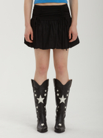 Юбка Black Puff Mini With Ruching At The Waistband