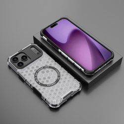Прозрачный чехол Honeycomb Magnetic Case для iPhone 17 Pro Max