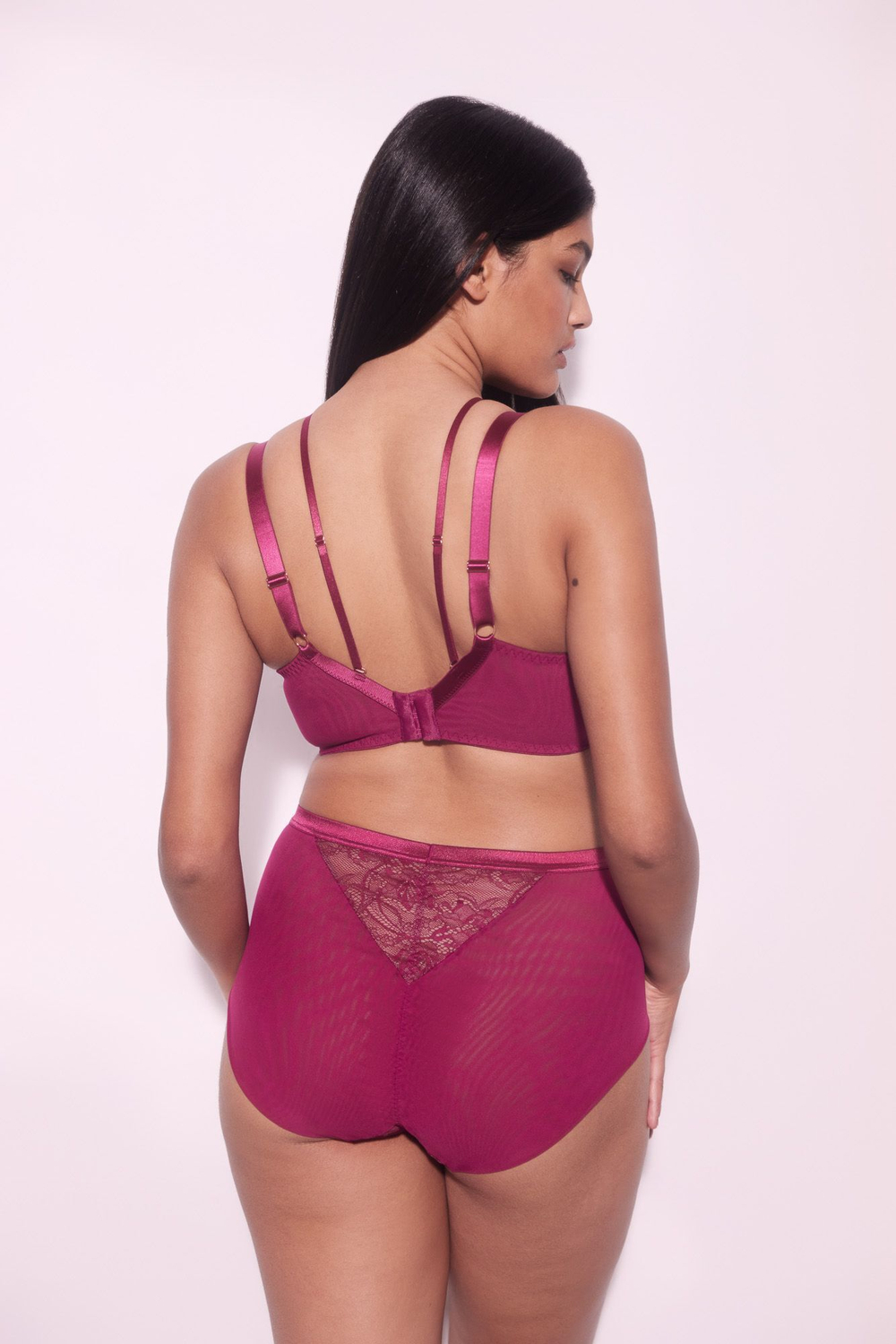 Ярко-розовые трусики Chiara с высокой талией (Размер: 46) (Цвет: ярко-розовый)