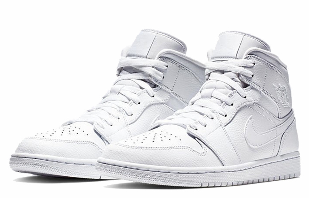 Кроссовки Jordan Air Jordan 1 Mid White 2019