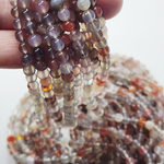 Агат Ботсвана, с персиковым подтоном, шар 4.9 - 5.1мм, цена за нить 9.5см (1/4)