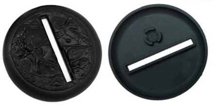 Круглая база c природной текстурой и слотом 30 мм — 10 шт.