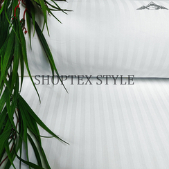 Поплин-страйп, цв.Белый | ш.220 см | 115 г/м² | хлопок-100%